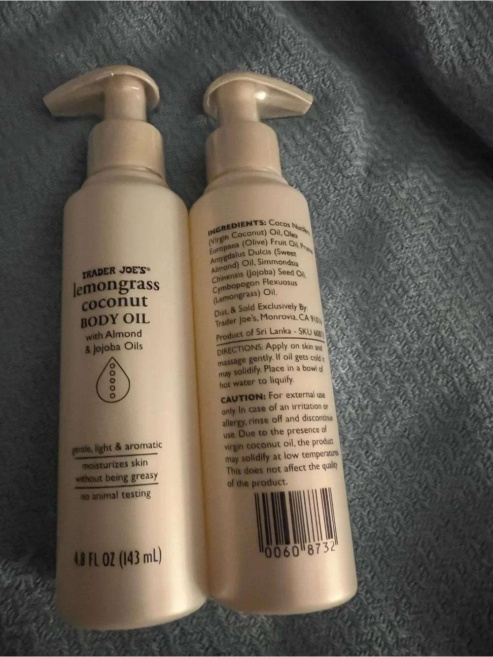 Lemongrass Coconut Body Oil - Set of 2